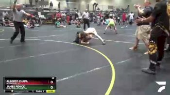 110 lbs Round 5 (6 Team) - Alberto Chapa, Alpha Elite vs James Penick, Elite Athletic Club