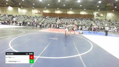 102 lbs Consi Of 4 - Keenan Paz, Gold Rush Wrestling vs Liam Takashige, Small Town Grims