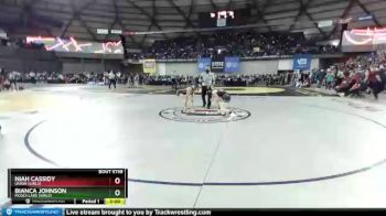 Girls 120 lbs Semifinal - Bianca Johnson, Moses Lake (Girls) vs Niah Cassidy, Union (Girls)