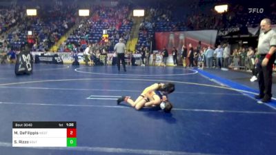 60 lbs Round Of 32 - Marco DeFilippis, West Allegheny vs Salvatore Rizzo, Southern Lehigh
