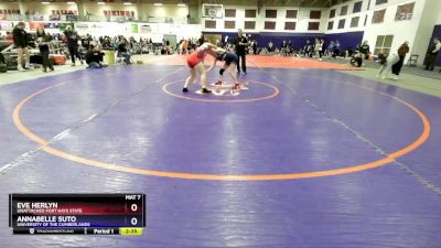 138 lbs Cons. Round 5 - Eve Herlyn, Unattached Fort Hays State vs Annabelle Suto, University Of The Cumberlands