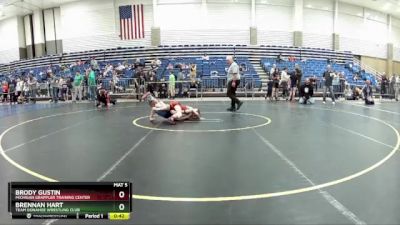 74 lbs Quarterfinal - Brody Gustin, Michigan Grappler Training Center vs Brennan Hart, Team Donahoe Wrestling Club