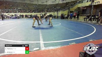 170 lbs Consi Of 4 - Cooper Perkins, Perkins-Tryon Youth Wrestling vs Lance Arbona, Ponca City Wildcat Wrestling