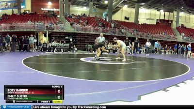 155 lbs Round 1 (8 Team) - Emily Bueno, Lexington Girls vs Zoey Barber, Omaha Westside Girls