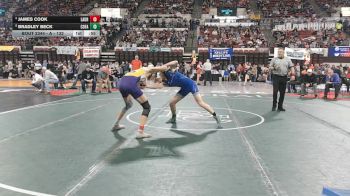 A - 132 lbs Cons. Semi - Bradley Beck, Columbia Falls vs James Cook, Laurel