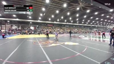 130 lbs Quarterfinal - Trevor Keller, Laurel Matburners vs Clay Getzlaff, Coyote Wrestling Club
