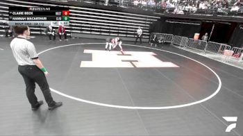 5A 115 lbs 5th Place Match - Hannah MacArthur, Clearfield vs Claire Beck, West