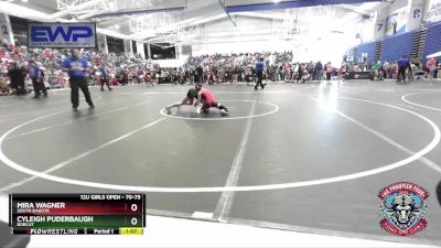 70-75 lbs Quarterfinal - Mira Wagner, South Dakota vs Cyleigh Puderbaugh, Bobcat