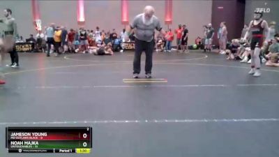 90 lbs Quarterfinals (8 Team) - Noah Majka, Untouchables vs Jameson Young, MO Outlaws Black