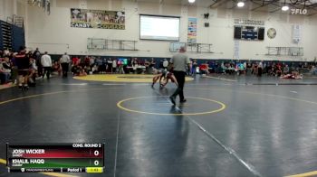 144 lbs Cons. Round 2 - Khalil Haqq, Canby vs Josh Wicker, Sandy