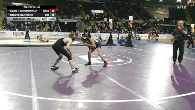 120 lbs Quarterfinal - Sean P. MacDonald, Longmeadow vs Steven Santiago, Holyoke