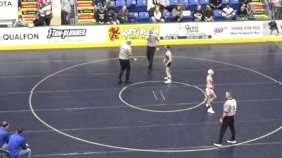 82 lbs Consi Of 32 #2 - Gracin Guglielmo, Belle Vernon vs Caden Saeler, Greenville