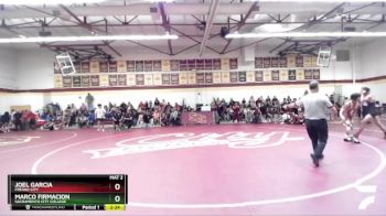 141 lbs Cons. Round 2 - Marco Firmacion, Sacramento City College vs Joel Garcia, Fresno City