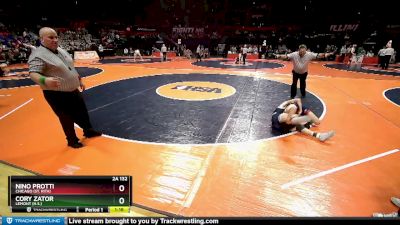 2A 132 lbs Cons. Round 2 - Nino Protti, Chicago (St. Rita) vs Cory Zator, Lemont (H.S.)