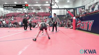 76 lbs 3rd Place - Bracen Bloxsom, Ponca City Wildcat Wrestling vs Cain Howeth, Barnsdall Youth Wrestling