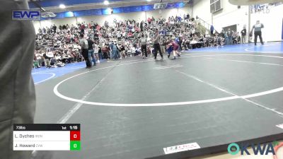 73 lbs Quarterfinal - Liam Dyches, IRONMEN Wrestling Club vs Jamison Howard, Caney Valley Wrestling