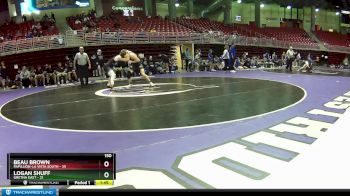 150 lbs Round 4 (6 Team) - Logan Shuff, Gretna East vs Beau Brown, Papillion-La Vista South