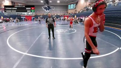 126 lbs 15th Place Match - Ethan Lopez, McKinney Boyd vs Derek Rojo, El Paso Hanks