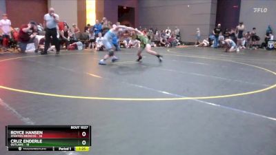 101 lbs Semifinal - Cruz Enderle, Outlaws vs Royce Hansen, Stanton Broncos