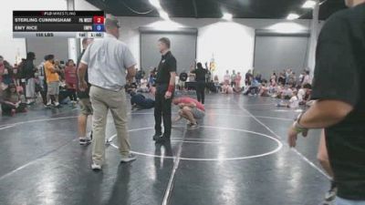 105 lbs Rr Rnd 4 - Sterling Cunningham, PA West Black - GK12E vs Emy Rice, Emprye Wrestling - GK12E