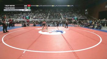 100 lbs 1st Place Match - Riley Meyer, Kemmerer vs Ellie Bouzis, Campbell County