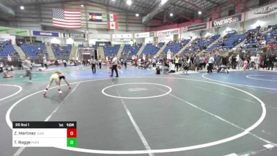 53 lbs Rr Rnd 1 - Zac Martinez, Juggernaut WC vs Trayton Rogge, Pueblo County WC