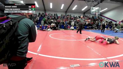 66 lbs Quarterfinal - Rocket Jones, Raw Wrestling Club vs Tinslynn Burdick, Perry Wrestling Academy