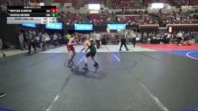 82 lbs Champ. Round 2 - Brycen Elmose, Champawat vs Justus Rivers, Bearcats Wrestling Club Helena