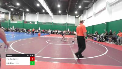 160 lbs Round Of 32 - Joe Davis, Greenville vs Kyber Henry, Cobleskill-richmondville