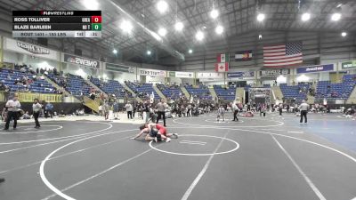 150 lbs Consi Of 8 #2 - Blaze Barleen, No Team vs Ross Tolliver, Great Falls Bison