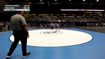135 lbs Semifinal - Grace Hare, Wichita-Kapaun Mt. Carmel HS vs Brecken Campbell, Pittsburg HS