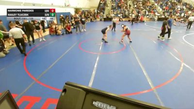 135 lbs Cons. Round 2 - Hailey Tluczek, St. Lucys Priory Highschool vs Harmonie Paredes, La Quinta High School