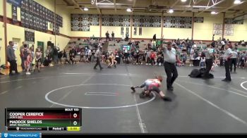 52-56 lbs Round 1 - Cooper Cerefice, Lion`s Den vs Maddox Shields, SMWC Wolfpack