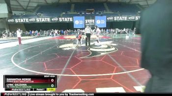 108 lbs Cons. Round 2 - Samantha Morse, Fitness Quest Wrestling Club vs Lyric Saldana, Tri-Town Bullyz Wrestling