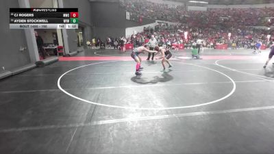 190 lbs Cons. Round 2 - Ayden Stockwell, Waupun Youth Wrestling vs Cj Rogers, Muskego Wrestling Club
