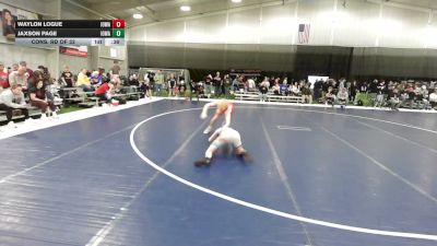 132 lbs Cons. Rd Of 32 - Jaxson Page, Iowa vs Waylon Logue, Iowa