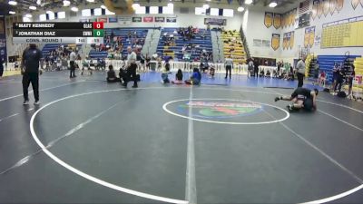 138 Gold Cons. Round 1 - Matt Kennedy, Glynn Academy vs Jonathan Diaz, Southwest Miami