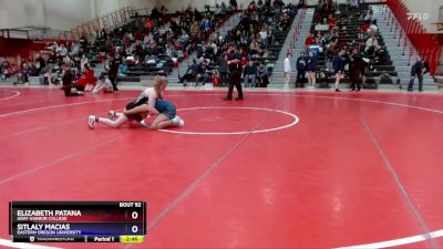 136 lbs 5th Place Match - Sitlaly Macias, Eastern Oregon University vs Elizabeth Patana, Gray Harbor College