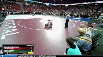 D2-132 lbs Cons. Round 1 - Jake Shaver, Sheboygan Falls vs Blakelee Bastien, Luxemburg-Casco