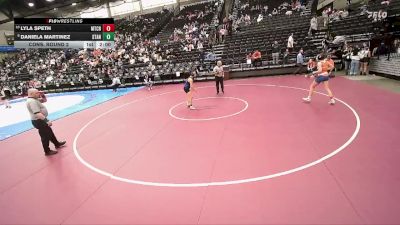 4A 130 lbs Cons. Round 2 - Lyla Speth, Mountain Crest vs Daniela Martinez, Stansbury