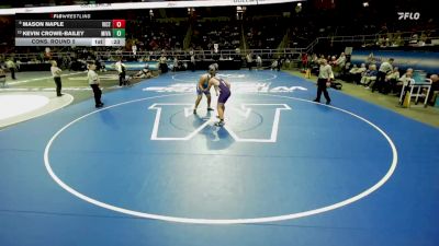 I-285 lbs Cons. Round 5 - Kevin Crowe-Bailey, Minisink Valley vs Mason Naple, Victor