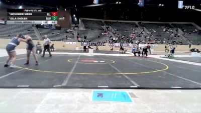 165 lbs Cons. Round 2 - McKenzie Webb, Bell County vs Ella Sadler, Danville