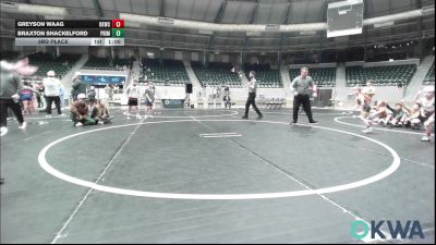 43 lbs 3rd Place - Greyson Waag, Keystone Kids Wrestling Club vs Braxton Shackelford, Prime Wrestling