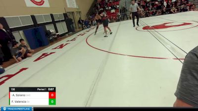 136 lbs Semifinal - Alexander Solano, Steelclaw Wrestling Club vs Fransisco Valencia, Bad Boys