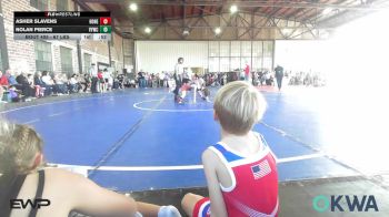 67 lbs Rr Rnd 1 - Asher Slavens, Honey Badgers Wrestling Club vs Nolan Pierce, Verdigris Youth Wrestling
