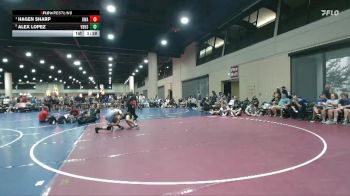 144 lbs Quarterfinal - Hagen Sharp, Guerrilla Wrestling Academy vs Alex Lopez, Van Buren High School