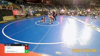 101 lbs Quarterfinal - Cole Speer, Team Grind House vs Justin Williamson, Region Wrestling Academy