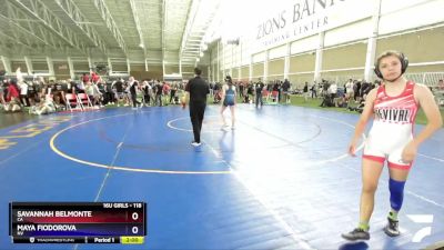 118 lbs Cons. Semi - Savannah Belmonte, CA vs Maya Fiodorova, NV