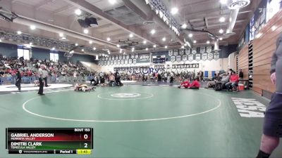 165 lbs Semifinal - Dimitri Clark, Temecula Valley vs Gabriel Anderson, Murrieta Valley