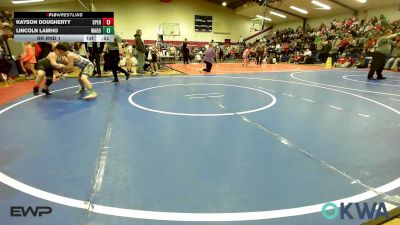 90 lbs Rr Rnd 1 - Kayson Dougherty, Sperry Wrestling Club vs Lincoln Lamho, Wagoner Takedown Club